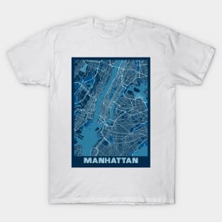 Manhattan - United States Peace City Map T-Shirt